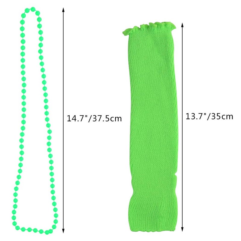 Miayon Kids 6 in 1 Costume Accessories 1970s 1980s Fancy Outfits and Dress for Cosplay Party Theme Party for Girl - Image 3